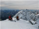 na zahod se je videlo do Dolomitov